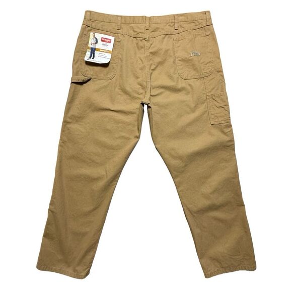 Wrangler Men's Khaki Chino Carpenter Painter Pants 100% Cotton Size 46x32 - Picture 5 of 8